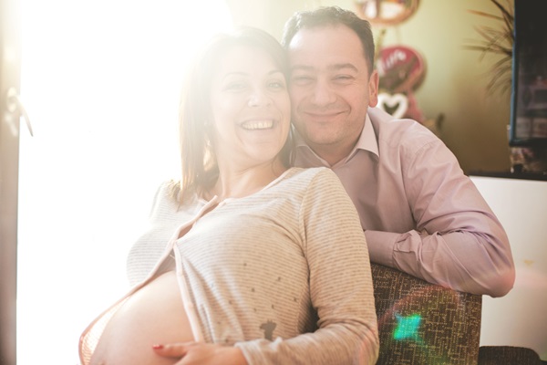 Happy family waiting for baby