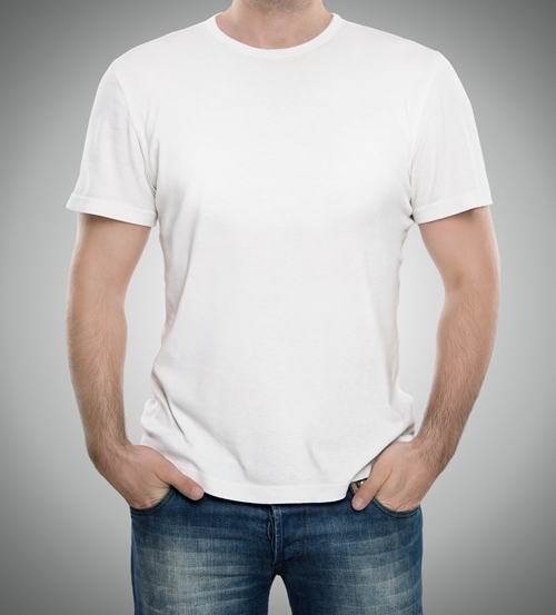 Blank white t-shirt with copy space