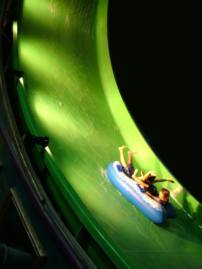 Amusement park's waterslide