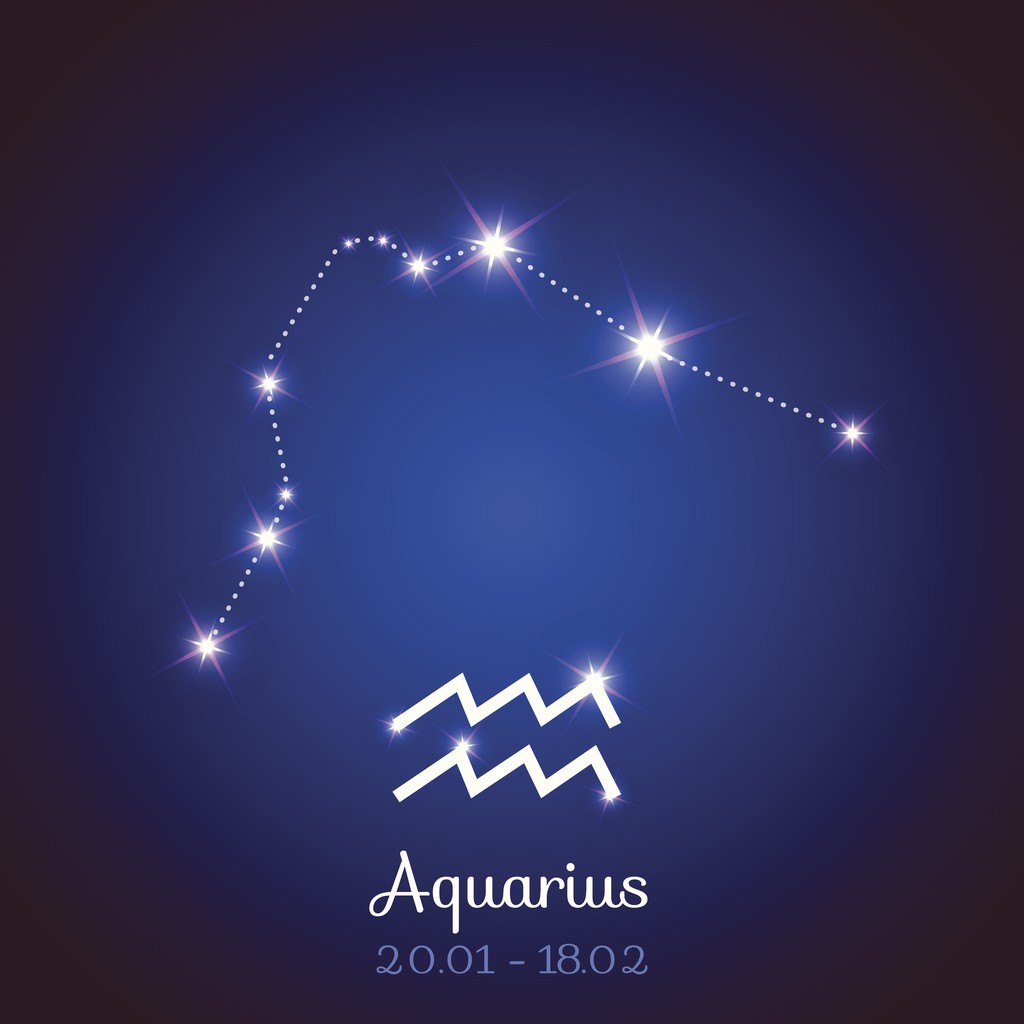 Vector zodiac horoscope - Aquarius