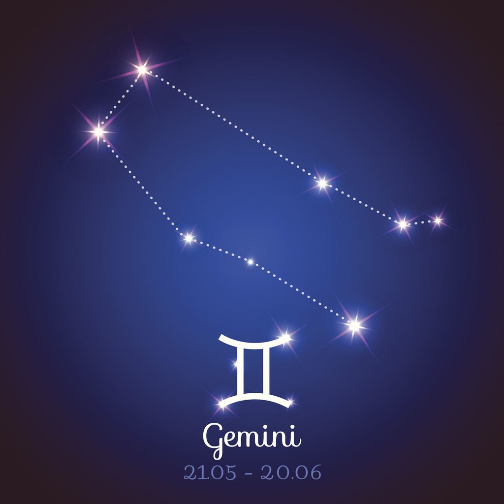 Vector zodiac horoscope - Gemini
