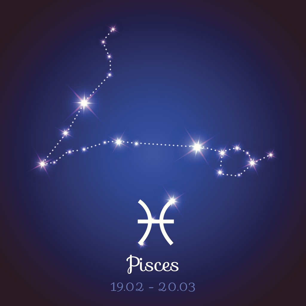 Vector zodiac horoscope - Pisces
