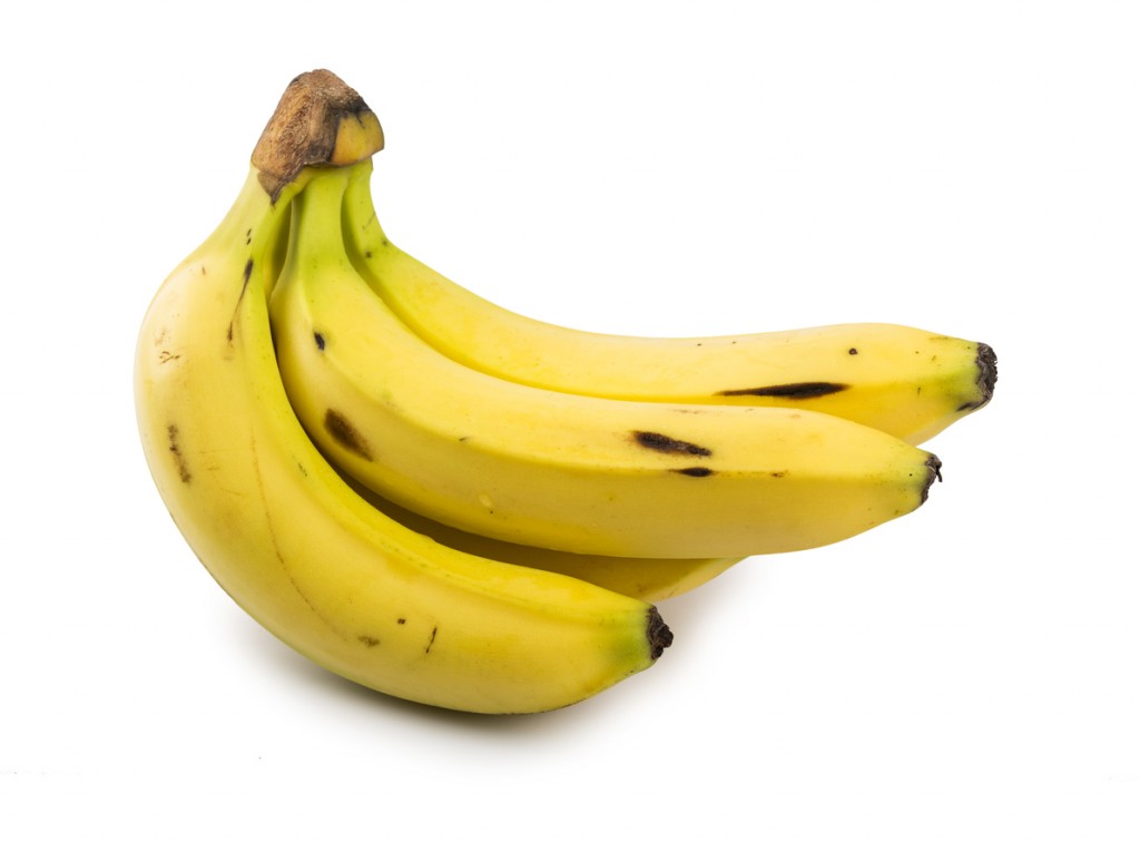 Bunch of fresh banana isolated on a white background