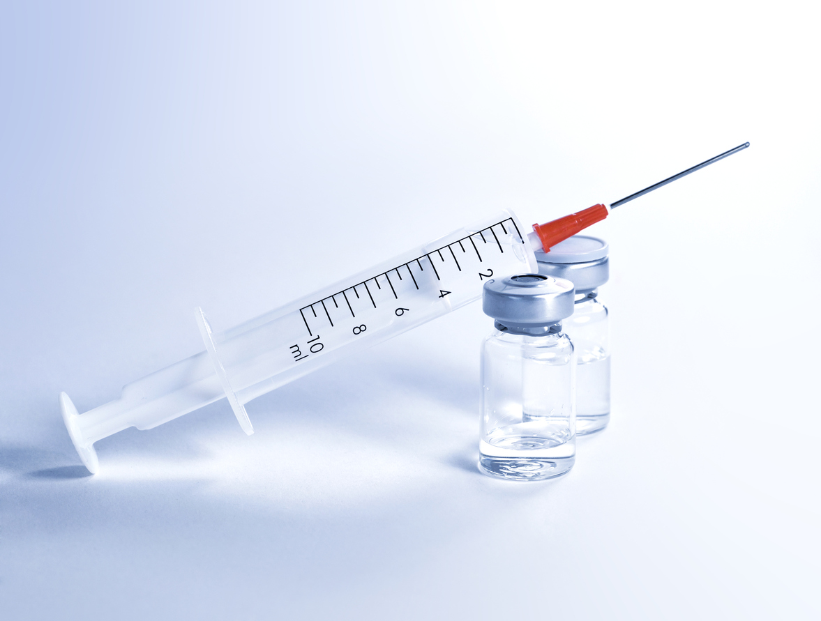 Syringe and vial - vaccination