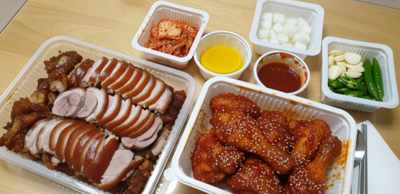 5일동안 치킨,족발,고기만 먹은 후기