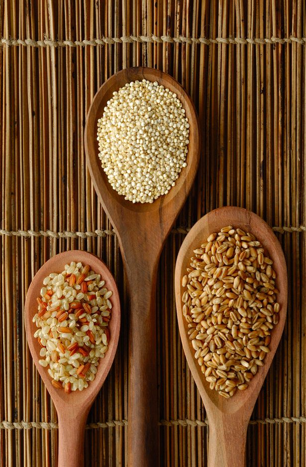 Brown-rice-quinoa-and-wheat-grains