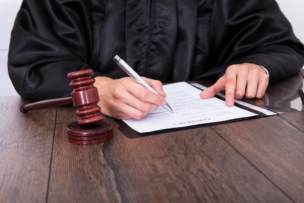 Judge Holding Mallet