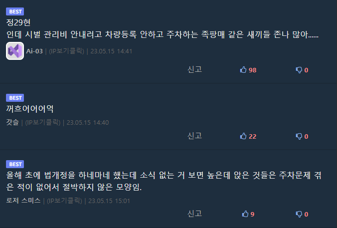 아파트 주민도 아닌데 매일 도둑 주차하던 차의 최후